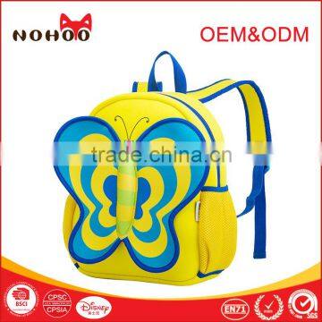 2015 New Arrival Waterproof Backpack For Kids, Cute Cartoon Animal Shaped Butterfly Backpack Bags for girls