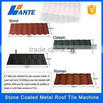 Linyi Wante Machinery High Quality Classic Roman Flat Tile Stone Coated Roof Tiles photo-5