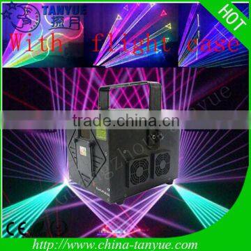 fly case dj lighting 2000mw 2w rgb full color animation laser light