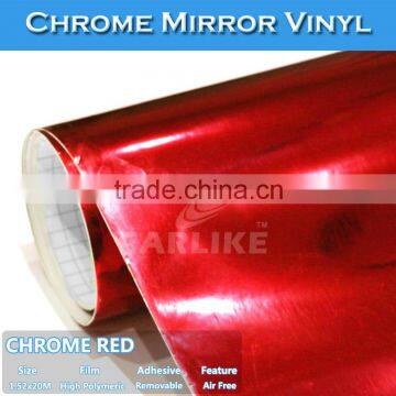 CARLIKE High Performance Red Chrome Vinyl Wrap Car Decoration Sticker