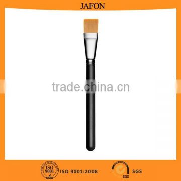 Synthetic hair wood handle copper tube square foundation brush