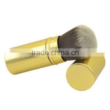 Gold Nylon Hair Makeup Retractable Powder Brush