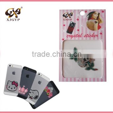 acrylic mobile phone stickers/acrylic mirror glass sticker/round acrylic rhinestone stickers