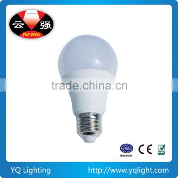 Plastic and Aluminum E27 LED Bulb 9W A70