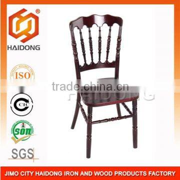 Commercial furniture dark brown hotel Wooden napoleon chair