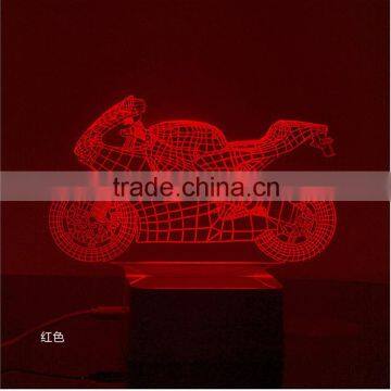 Motorcycle Shape 3D Led Desk Lamp With Touch Switch photo-4