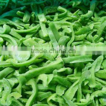 IQF frozen green pepper strips