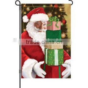 Garden Flag-Winking santa