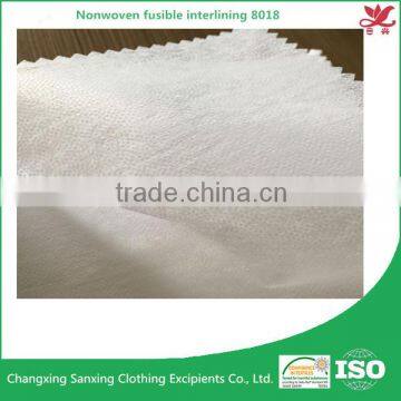 Nonwoven Fabric Fusible Interlining 8018 Nonwoven Interlining