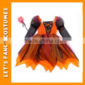 PGCC0085 Hottest !!! 2016 wholesale girls ' costume girl's fancy dress orange halloween costume for girls