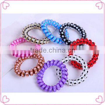 Girls hair belts phone cord hair ring,telephone wire hair accessory/tie offer