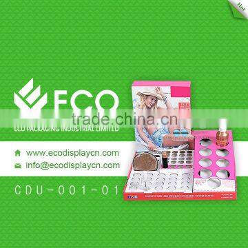 Custom Small Cosmetic/stationery/accessories Counter Display Stands With Cardboard Material