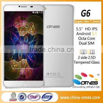 10 year manufacturer OEM G6 5.5 inch Quad core 3G mobile phone dual sim