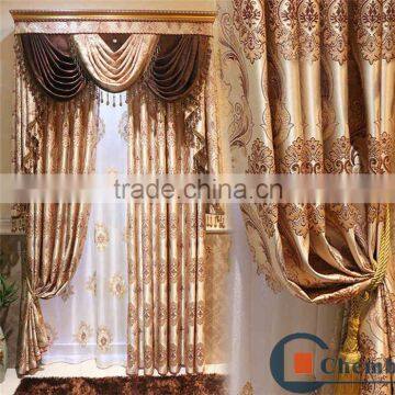 Luxury modern living room motorized drapes curtains