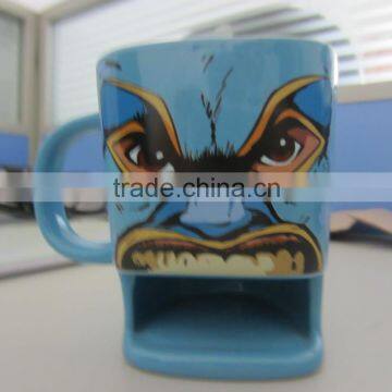 wholesale porcelain 11 oz handmade ceramic mug handles