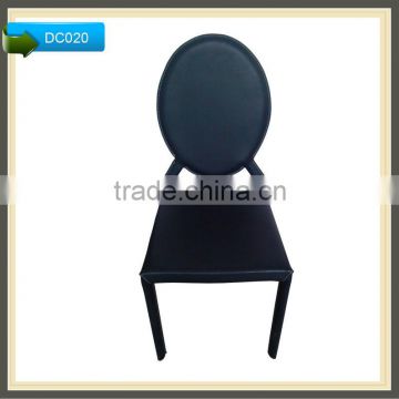 economic leather pu french style black plywood dining chair