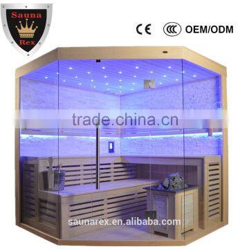 luxury home sauna room,Royal sauna room with glass