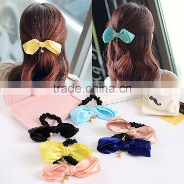 Sweet Eiffel Tower Color Ribbon Bows Cheerleading Elastic Hair Bands Rubber Hair Band Fashion Accessories photo-2