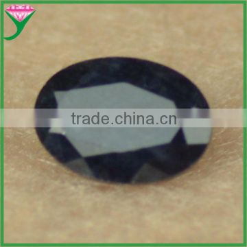 wholesale price oval cut natural black sapphire for fashion jewelry