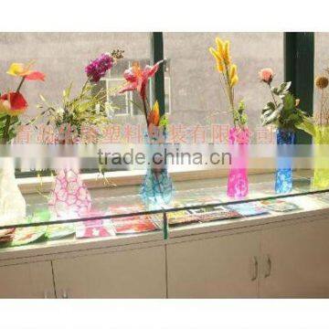 Beautiful stand up plastic flower bag