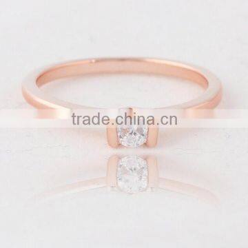 The Simple Ring Rose Gold Plated Finger Ring Lady Fashion Finger Ring Jewelry