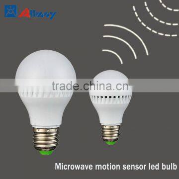 Wholesale E27 sensor bulb light with CE RoHs 4W 7W motion sensor bulb for stair way restroom