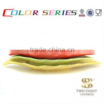 Ceramic Colorful Natural Leaf Sushi Plates for Restaurant photo-3
