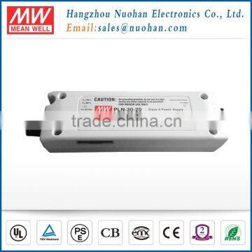 Meanwell 30W 20V Single Output LED Power Supply LED Driver/waterproof led driver 30w 20v/PFC led driver