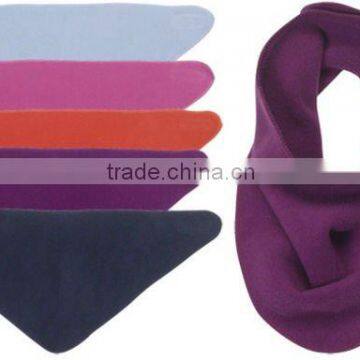 High Quality fashionable red Polar Fleece triangle scarf With Customer Logo