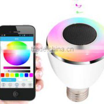 2016 newest bluetooth music speaker Smart App Control colorful led bulb light