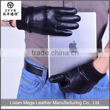 China wholesale high quality men Leather touch Gloves