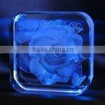 New Fashion 3D laser crystal photo frame or decoration