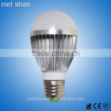 5W aluminum alloy radiator body LED light bulb E27 base holder and 50/60hz 220v