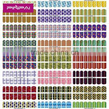 2015 wholesale 16pcs/sheet water transfer nail stickers decal cheap stickers nail