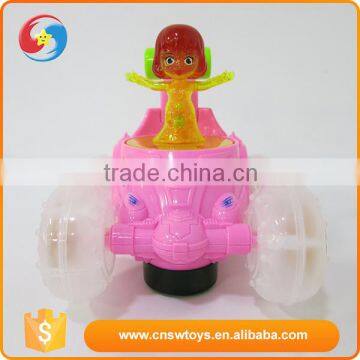 Promotional Creative Plastic Pink Baby Girl Plastic Electric Toy Car