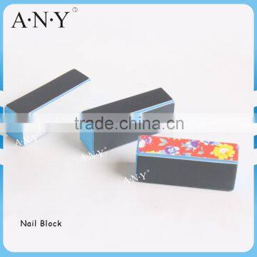 OEM Welcomed Cheap Nail Art Care Flower Printing 4 Side Nail Buffer Polishing