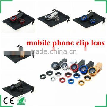 3 IN 1 Phone Lens Fisheye Lens + Macro Lens + Wide Angle Lens for iPhone 5