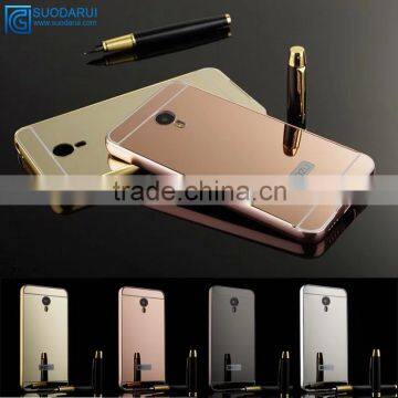 Luxury design 24K glod aluminum mirror case for Meizu MX5 PRO mirror hard back cover