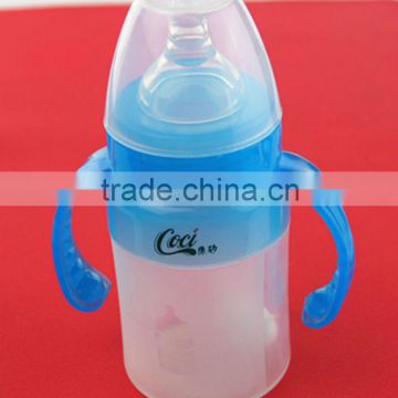 silicone baby bottle feeding and baby