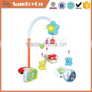 Rotating baby bed hanging bell toy musical baby crib mobile