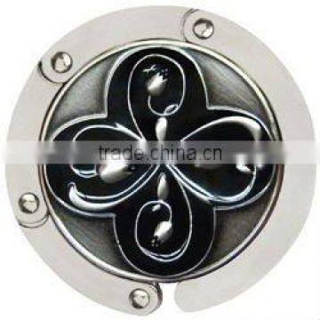 high quality hot metal custom logo flower design bulk purse hook/purse hanger made in China