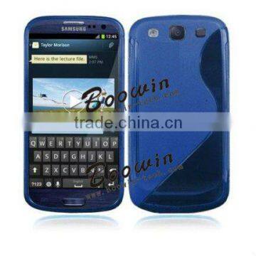 for samsung galaxy siii I9300 blue S-line Gel silicon Case Rubber Skin Tpu Cover case