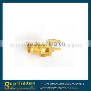 sma female straight pcb rf connector SMA End Launch Jack PCB Mount tab terminal