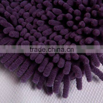 Strong decontamination 2016 new pattern purple Microfiber Chenille Car cleaning gloves