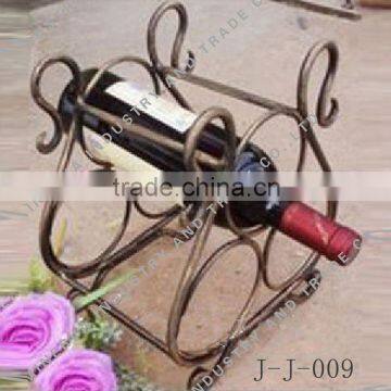 Metal 3 bottle wine rack