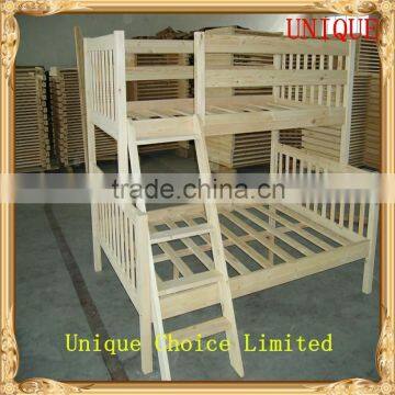 Wholesale Cheap Three Solid Pine Wood Bunk Bed