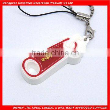 funny zipper shape rubber key chain