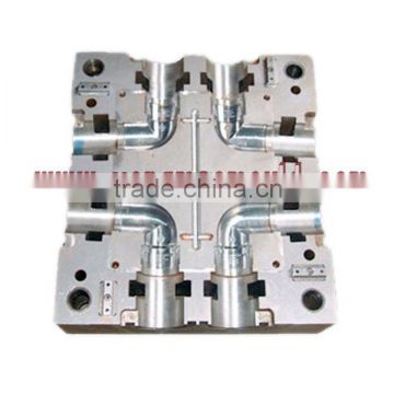 Plastic 90 Degree Elbow Pipe Fitting Injection Mould/Collapsible Core/4 Cavities