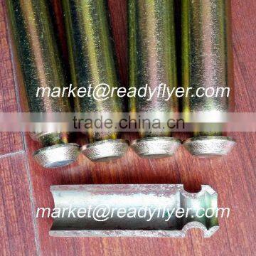 Hollow wheelie bin axle
