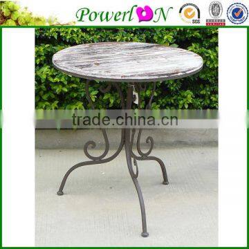 Folding Antique Round Classical Outdoor Iron Table Base Patio Furniture